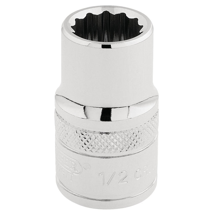 Draper HI-TORQ 12 Point Socket, 1/2" Sq. Dr., 1/2" 33608