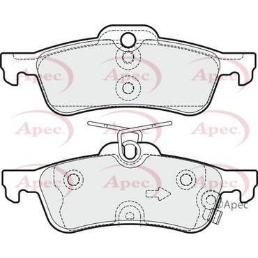 Apec Brake Pads Rear Fits Honda Civic