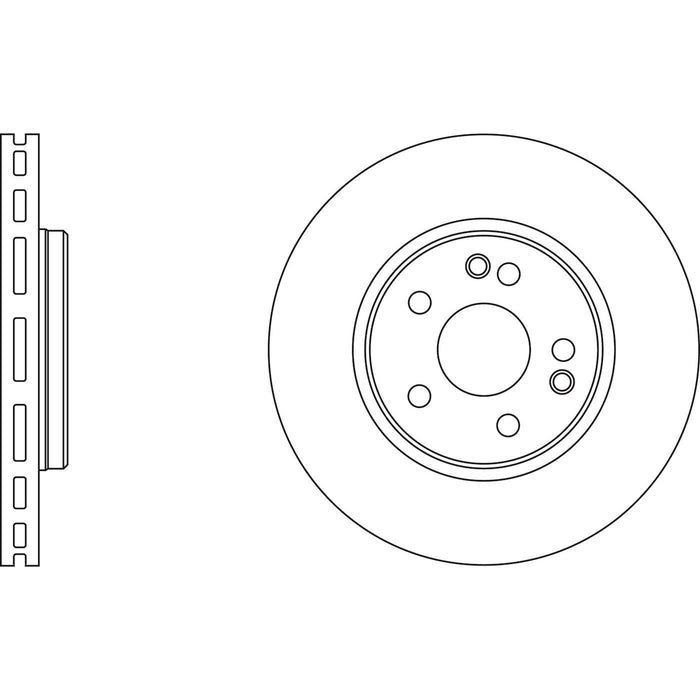 Genuine APEC Front Brake Discs & Pads Set Vented for Mercedes-Benz E-Class