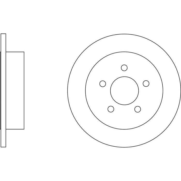 Genuine APEC Rear Brake Discs & Pads Set Solid for Jeep Cherokee