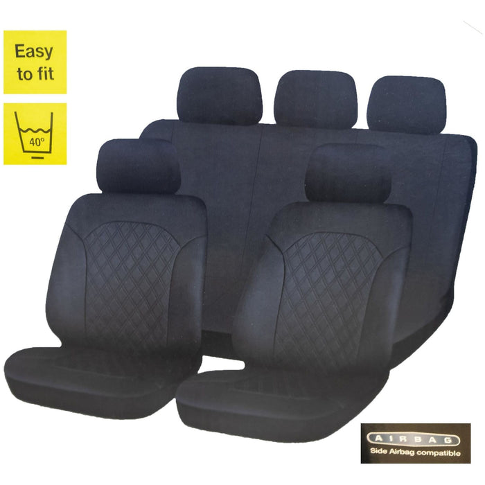 UKB4C Leatherette Full Set Front & Rear Car Seat Covers for Ford C-Max All Years UKB4C  - Dynamic Drive