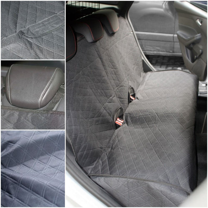 Padded Quilted Rear Car Seat Cover Dog Protector fits Audi A4 UKB4C  - Dynamic Drive