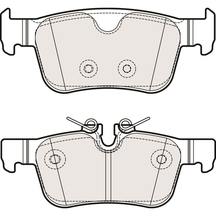 Genuine APEC Rear Brake Discs & Pads Set Solid for Volvo V90