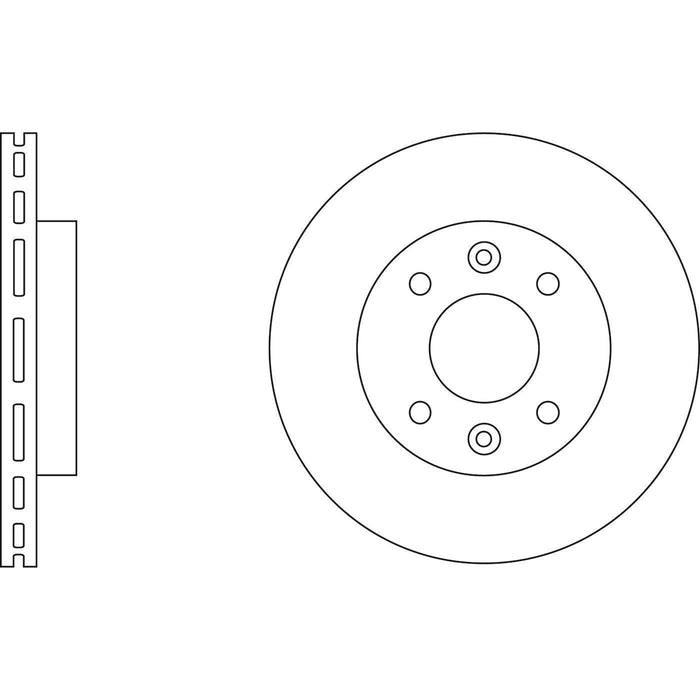 Apec Brake Disc Front Fits Nissan Kubistar Renault Clio Kangoo Megane R11 R19 R2