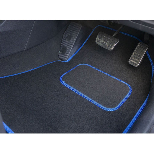 Tailored Blue Trim Carpet Mats for Audi A4 02-05 + Clips 2002 2003 2004 2005 UKB4C  - Dynamic Drive