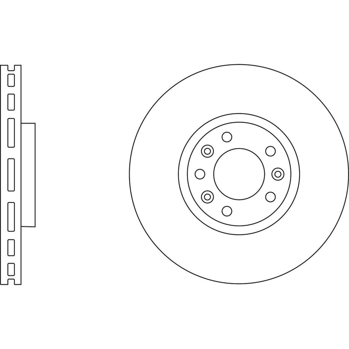 Apec Brake Disc Front Fits Peugeot 508 607