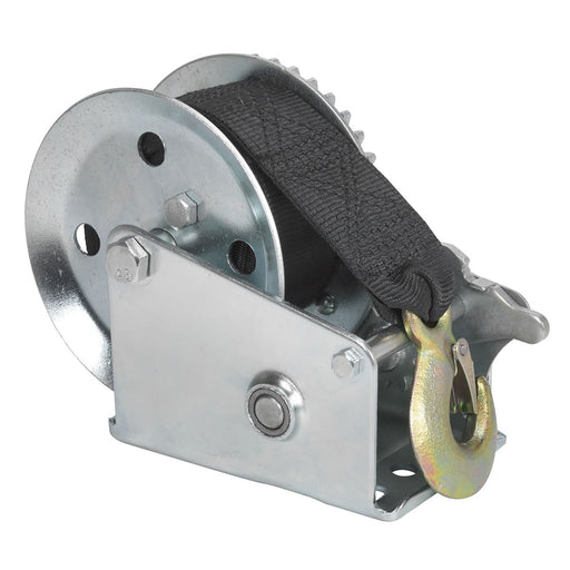 Sealey Geared Hand Winch 540kg Capacity with Webbing Strap GWW1200M Sealey  - Dynamic Drive