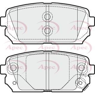 Apec Brake Pads Rear Fits Kia Carens Apec  - Dynamic Drive