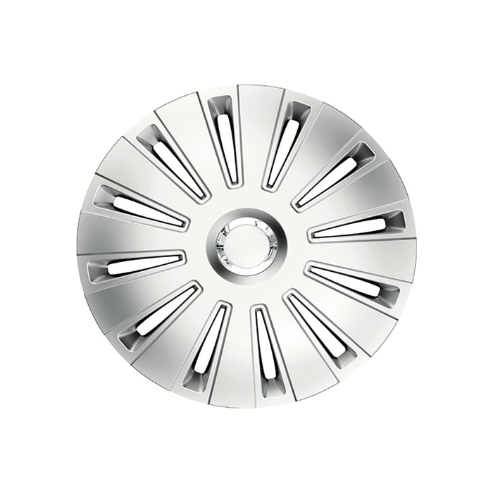 4 x Grey Silver Wheel Trims Hub Caps 14" fits Citroen C1 C2 C3 C4 Saxo UKB4C  - Dynamic Drive