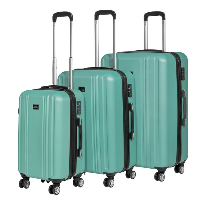 Dellonda 3-Piece Lightweight ABS Luggage Set with TSA Lock  Teal