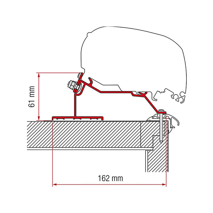 Fiamma Caravan Roof Adapter Kit 450 (98655Z073)