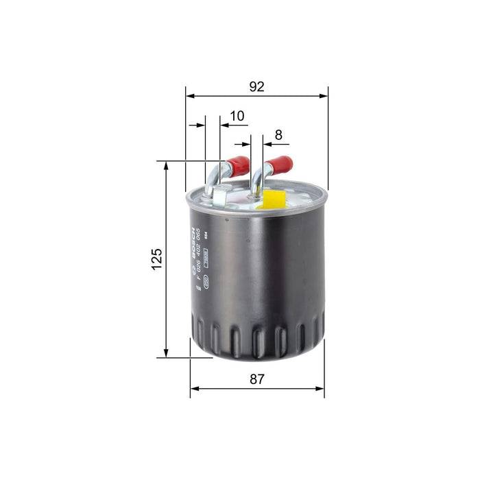 Bosch Car Fuel Filter N2065 fits Mercedes-Benz C C220 CDi|CDi BlueEFFICIENCY - 2