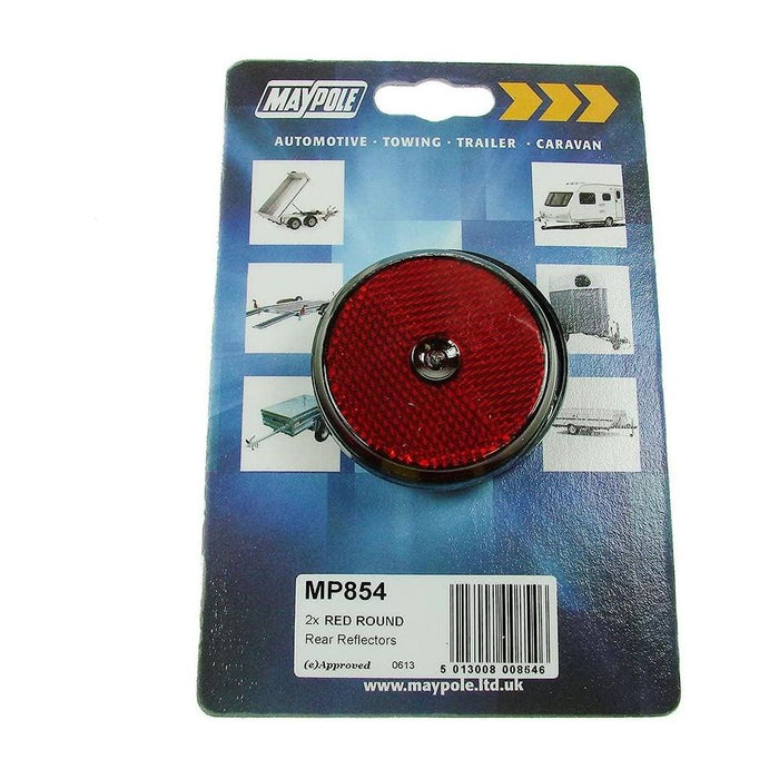 Maypole Reflectors - Round - Red Maypole  - Dynamic Drive