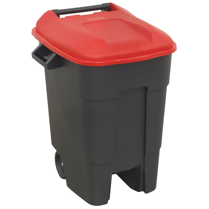 Sealey Refuse/Wheelie Bin 100L Red BM100R