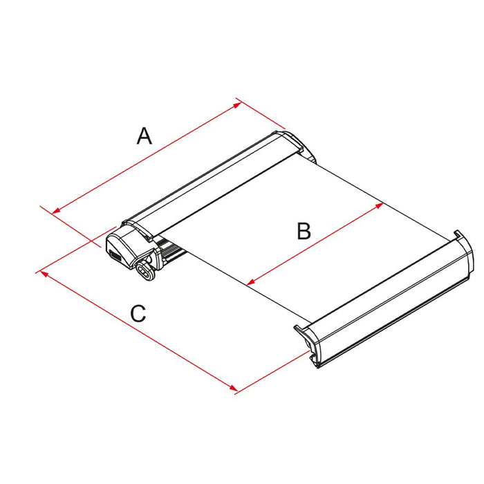 Fiamma F80L 500 Awning Polar White Royal Grey