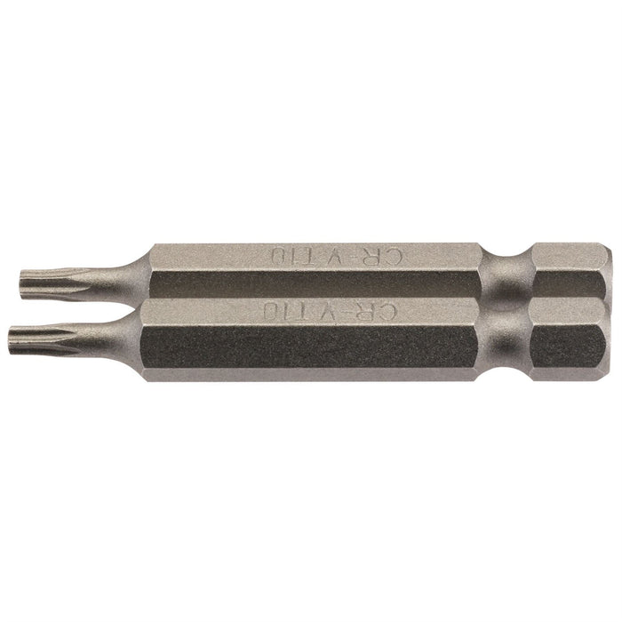 Draper TX-STAR Insert Bit, 1/4" Hex, 50mm Long, T10 (Pack of 2) Draper  - Dynamic Drive