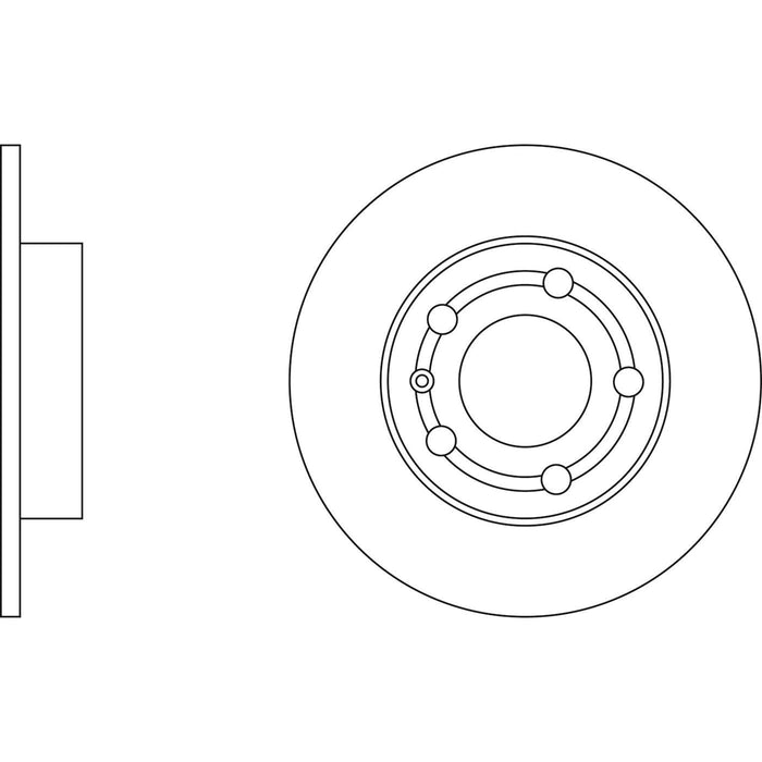 Genuine APEC Rear Brake Discs & Pads Set Solid for Seat Ibiza