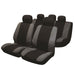 Black/Grey Full Set Front & Rear Car Seat Covers for VW Volkswagen Fox 06-12 UKB4C  - Dynamic Drive