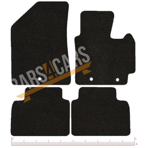 Fully Tailored Black Carpet Car Mats for Kia Soul 14> Set of 4 With 3 Clips UKB4C  - Dynamic Drive