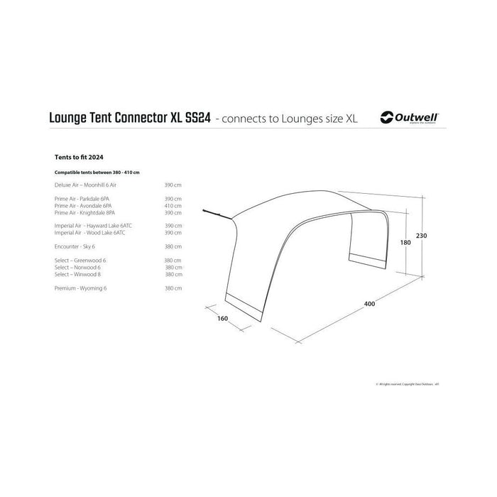 Outwell Lounge Tent Lounge Connector XL Outwell  - Dynamic Drive