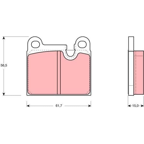 Genuine TRW Brake Pads (Rear) (Non-R90) GDB919