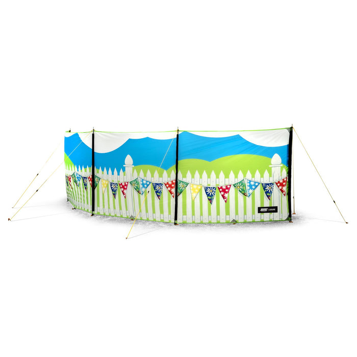 Maypole 3 Panel Poled Windbreak Summer Days 5m x 1.4m Maypole  - Dynamic Drive