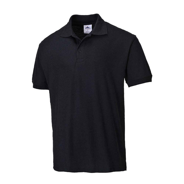 Portwest Naples Polo Shirt - Black - X Large