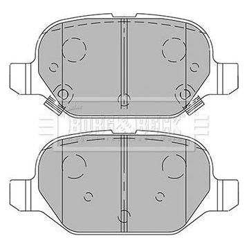 Genuine Borg & Beck Rear Brake Pads fits Fiat Panda 312 4x4 0612 BBP2440 Borg & Beck  - Dynamic Drive