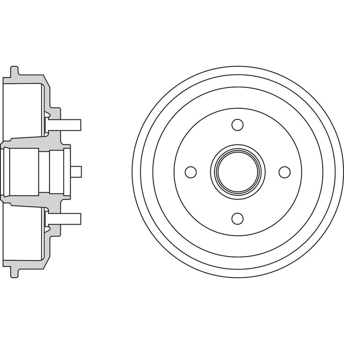 Apec Brake Drum Rear Fits Ford Fiesta Focus Fusion Mazda 2