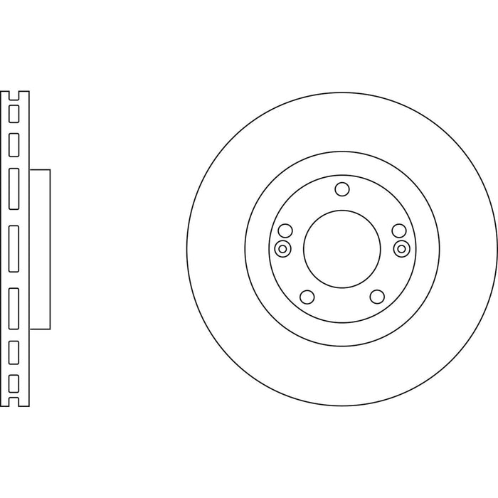 Genuine APEC Front Brake Discs & Pads Set Vented for Kia Ceed