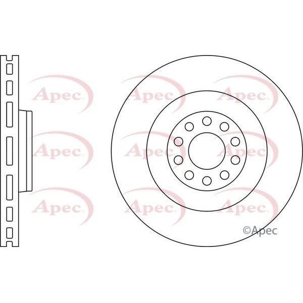 APEC Brake Disc (Front) (Single) DSK3927 fits Audi VW Skoda ID.4 Enyaq iV ID.4 I