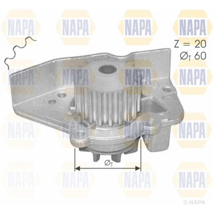 Genuine NAPA Water Pump for Fiat Citroen Peugeot 12015