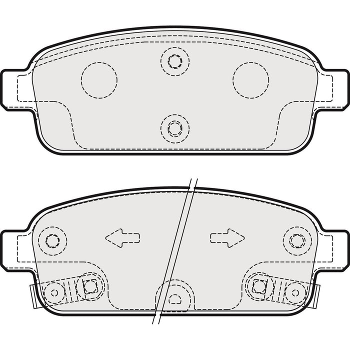 Genuine APEC Rear Brake Discs & Pads Set Solid for Opel Ampera