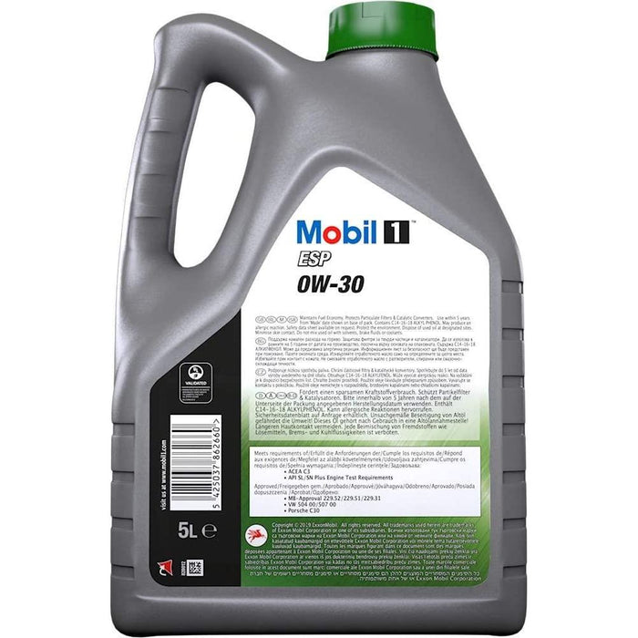 Mobil 1 ESP 0W30 Fully Synthetic Engine Oil 5 Litres 5L