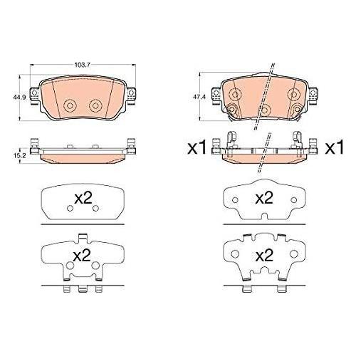 Genuine TRW Brake Pads (Rear) GDB3617 TRW  - Dynamic Drive