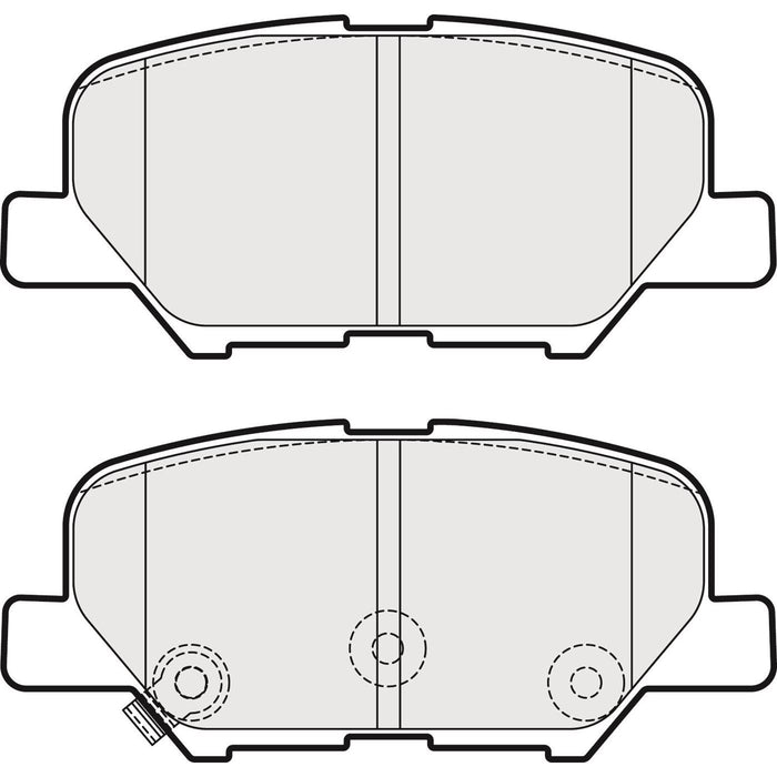 Genuine APEC Rear Brake Discs & Pads Set Solid for Mazda Mazda6