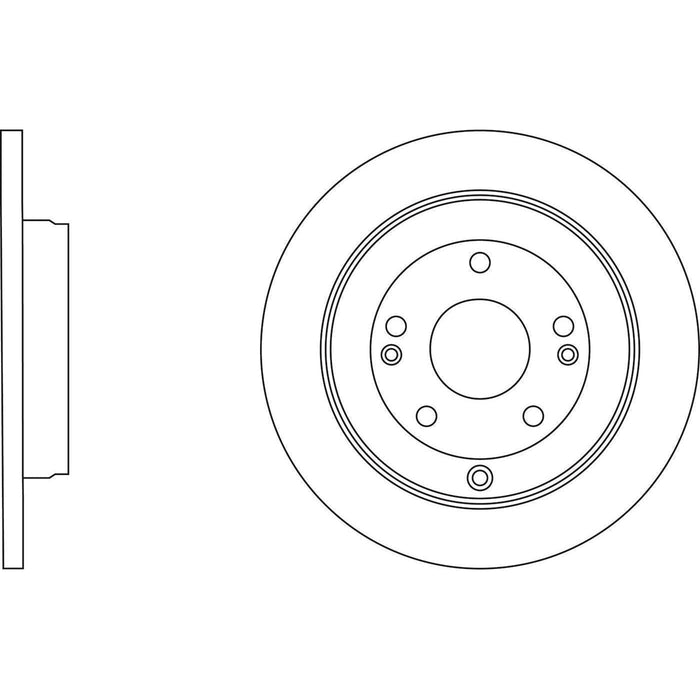 Apec Brake Disc Rear Fits Hyundai Grandeur