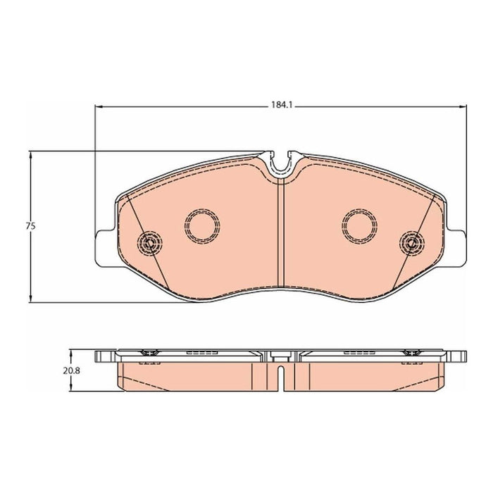 Genuine TRW Brake Pads GDB2103