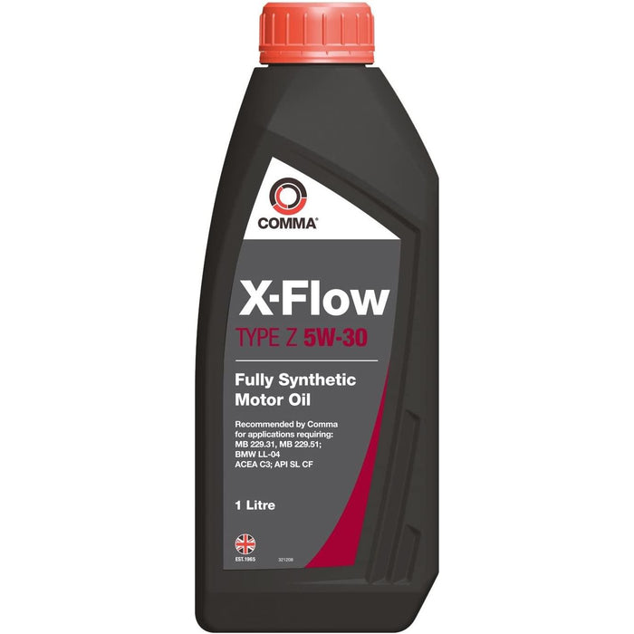 Comma X-Flow Type Z 5w-30 5w30 Fully Synthetic Car Engine Oil - 1 Litre 1L Comma  - Dynamic Drive