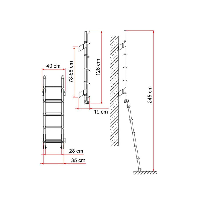 Fiamma Deluxe 5D Folding Ladder