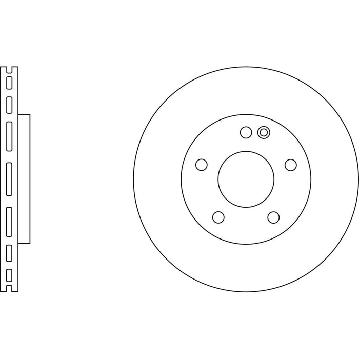 Genuine APEC Front Brake Discs & Pads Set Vented for Mercedes-Benz Vaneo