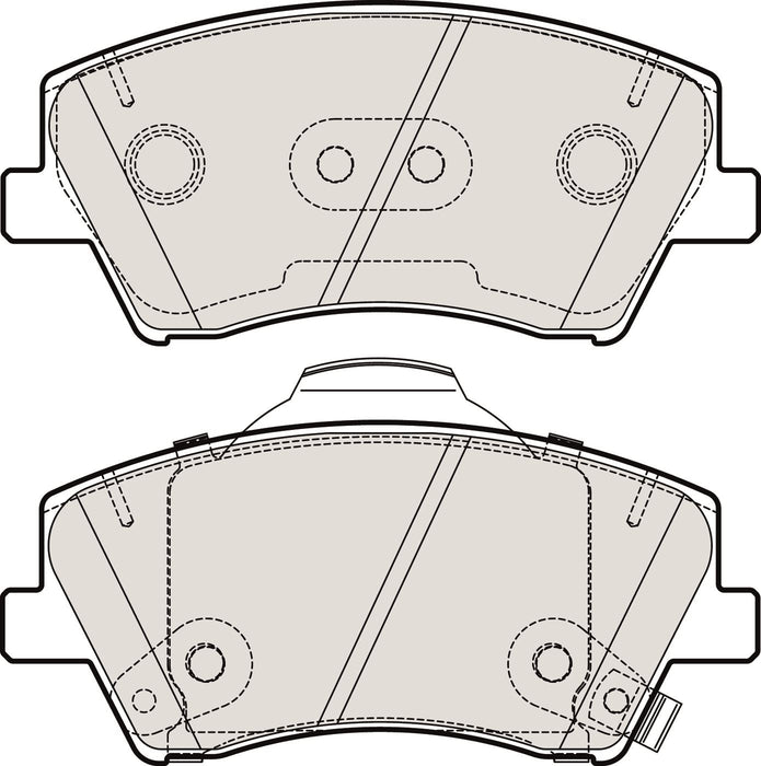 Genuine APEC Front Brake Discs & Pads Set Vented for Hyundai Ioniq