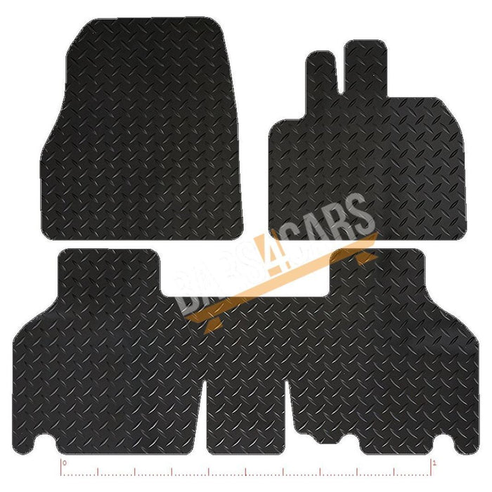 Fully Tailored Yellow Trim Rubber Mats fits Mercedes Citan 12> Traveliner UKB4C  - Dynamic Drive