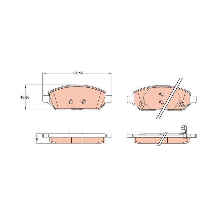 Genuine TRW Brake Pads GDB2135