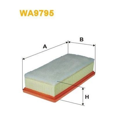 Genuine WIX Air Filter Panel fits Citroën C1 VTi - 1.2 - 14- WA9795 Wix Filters  - Dynamic Drive