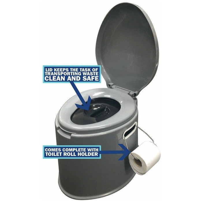 Leisurewize Camping Toilet Lightweight and Portable with Festivals Outdoor Caravan - 5L Leisurewize  - Dynamic Drive