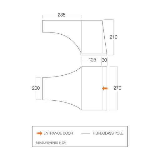 Vango Sentinel Side Awning - TA003 Mineral Green Vango  - Dynamic Drive