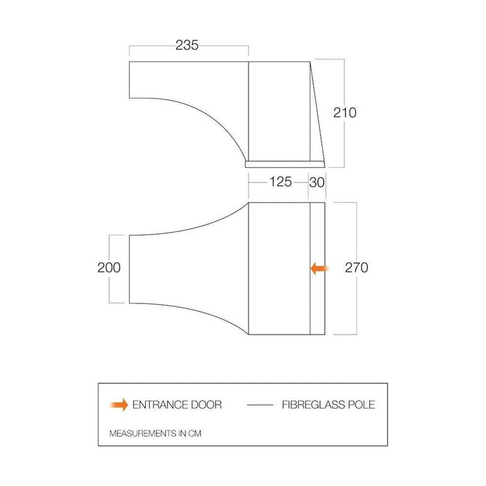 Vango Sentinel Side Awning - TA003 Mineral Green Vango  - Dynamic Drive