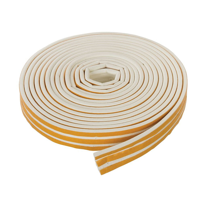 Fixman Self-Adhesive E-Profile Weather Strip 3 - 5mm / 15m White Fixman  - Dynamic Drive