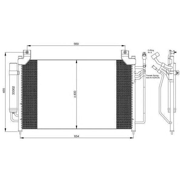 NRF Air Con Condenser fits Mazda CX-7